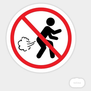 No Farting Sticker